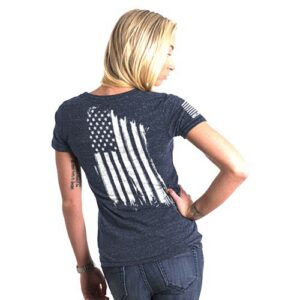 Nine Line Apparel Wmns America Relaxed Fit Tshirt Navy 2XL