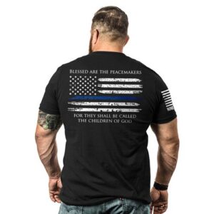 Nine Line Apparel Thin Blue Line-Tshirt Black Small