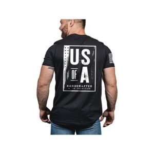 Nine Line Apparel Line Mens Tee Us of a Black S