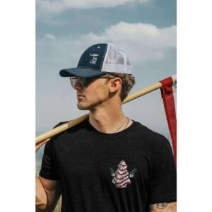 Nine Line Apparel Line Cake Tree Black Triblend T-Shirt/ 2XLarge