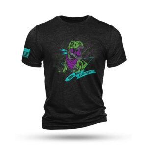 Nine Line Apparel Line T-Rex Black Triblend T-Shirt/ 2XLarge