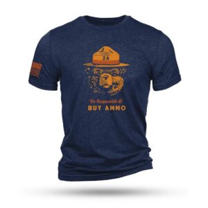 Nine Line Apparel Line 2A Bear Navy Triblend T-Shirt/ 2XLarge