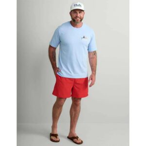 Huk Fish Flag Tee Marolina Blue Ss S