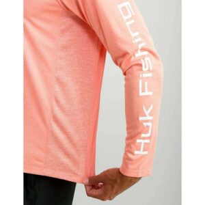 Huk Vented Pursuit Fresh Slmn Hthr Ls S