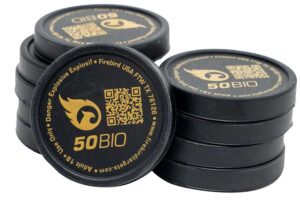 Firebird USA 50BIO 50BIO Moving Trajectory/Static White Smoke Universal Firearm 50mm 10-Pack.