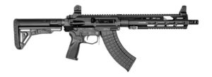 Grand Power 8588005948937 ARAQ-S 7.62x39mm 20+1 11" Black, Receiver with Picatinny Rail, M-LOK Handguard, Black Polymer Collapsible Stock, Black