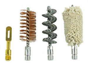 KleenBore 12 Gauge-SET Shotgun Accessory Cleaning Set 12 Gauge Shotgun #8-32 Thread Cotton Mop/Bore Brush Bronze Bristles