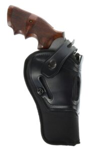 Galco SR43B Switchback OWB Black Leather Belt Slide Fits Ruger GP100/S&W K Frame/2.50-3" Barrel Ambidextrous