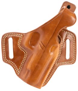 Galco FL834 Fletch OWB Tan Leather Belt Slide Compatible with Glock 48/48 MOS/S&W M&P Shield EZ Belt Up to 1.75" Wide Right Hand