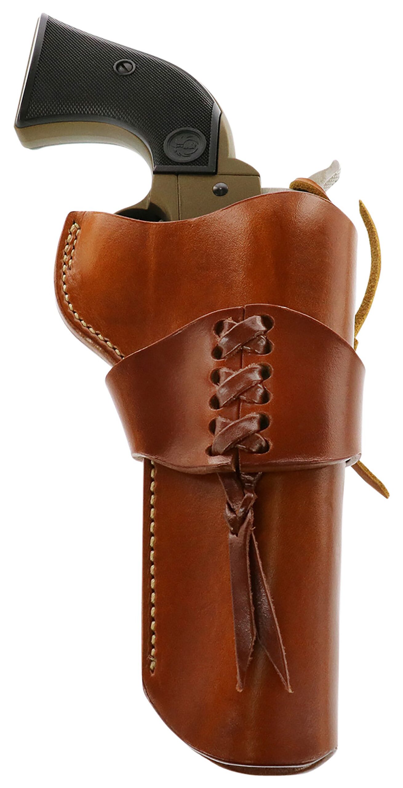 Galco WWR320 Wrangler OWB Tan Leather Belt Loop Fits Ruger Wrangler Right Hand Compatible with Wrangler Cartridge Belt