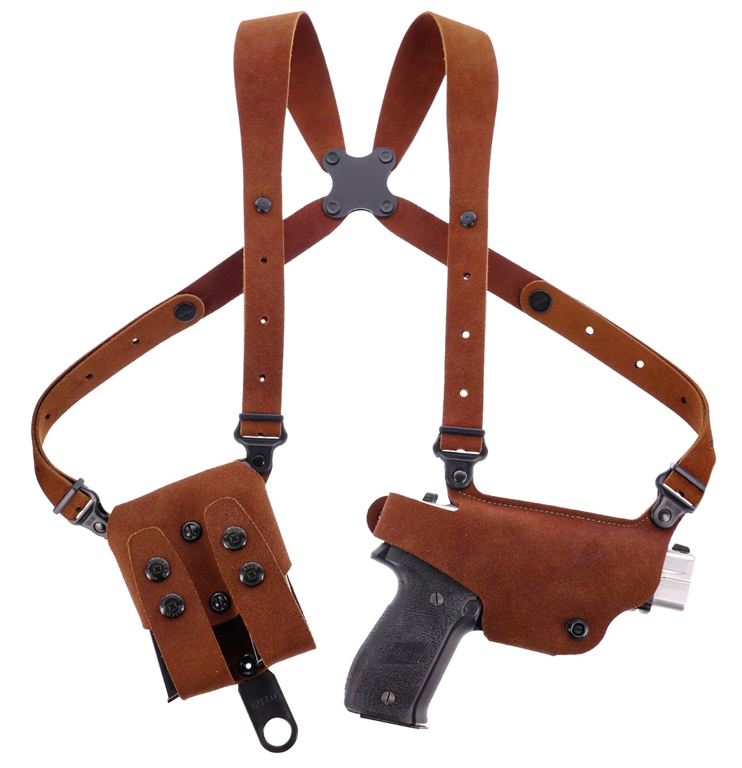 Galco CL2838R Classic Lite 2.0 Shoulder System Size Fits Chest Up to 56" Natural Leather Fits Sig P365 Fits Sig P365XL Fits Sig P365 SAS Right Hand
