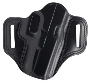 Galco CM228B Combat Master OWB Black Leather Belt Slide Compatible with Glock 20/21/37, Belt 1.75" Wide Right Hand
