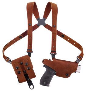 Galco CL2800R Classic Lite 2.0 Shoulder System Shoulder Size Fits Chest Up to 56" Natural Leather Fits Glock 43 Right Hand
