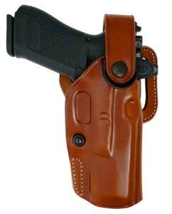 Galco APO226R APO Strongside/Crossdraw OWB Tan Steerhide Fits Glock 19 Gen 1-5 Belt Holster Mount Right Hand