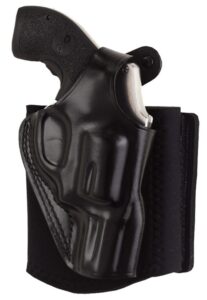 Galco AG600RB Ankle Glove Fits Ankles Up to 13" Black Leather Hook & Loop Compatible with Sig P365/P365 SAS/Glock 42 Right Hand