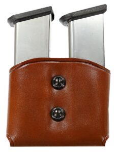 Galco DMC26 DMC Magazine Carrier Double Tan Leather Belt Loop 45 ACP Belts 1.50-1.75" Wide Compatible with Single Stack Compatible with Sig P220