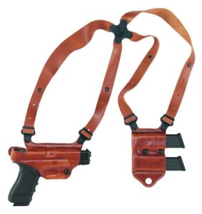 Galco MCII212 Miami Classic II Shoulder System Size Fits Chest Up to 56" Tan Leather Harness Fits 1911 Fits 5" Barrel Right Hand