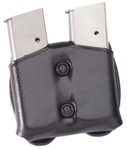 Galco CDM26B CDM Magazine Carrier Double Black Leather Belt Loop Belts 1.50-1.75" Wide Compatible with Sig P220 Carry Ambidextrous Hand