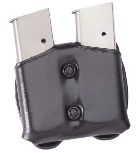 Galco CDM22B CDM Magazine Carrier Double Black Leather Belt Loop Belts 1.50-1.75" Wide Compatible with Taurus PT140 Ambidextrous Hand