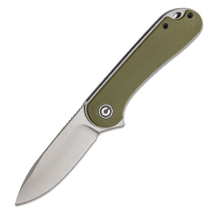 Civivi Knives C907E Elementum 2.96" Folding Plain Satin D2 Steel Blade, 4.03" Green Textured G10 Handle - Image 2