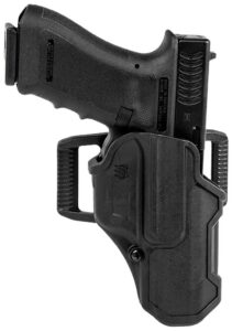 Blackhawk 410200BKR T-Series L2C Light Bearing OWB Black Polymer Belt Clip Compatible with Glock 17/19/22/23/31/32/45/47 Right Hand