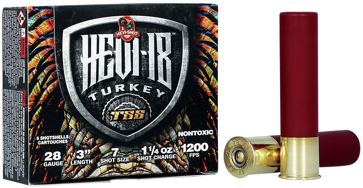 HEVI-Shot HS7287 HEVI-18 TSS Turkey 28Gauge 3" 1 1/4oz Tungsten 7Shot 5 per Box/10 Case