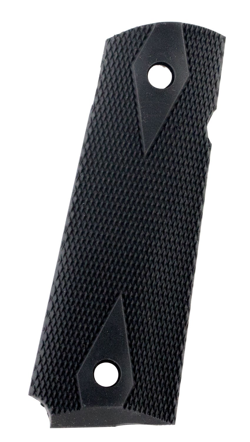 Pearce Grip PG19112 Side Panel Grips Double Diamond Checkering Black Rubber for 1911 Government