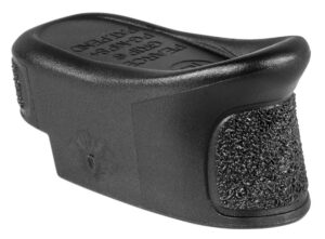 Pearce Grip PGMPS+ Magazine Extension Made of Polymer with Texture Black Finish & 1" Gripping Surface for S&W M&P Shield, M&P Shield