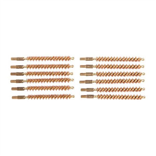 Sinclair International Dozen Pack Bronze Rifle Brushes BRONZE RIFLE BORE BRUSH, 6MM, 8-32M, 12 PACK