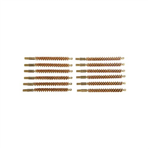 Sinclair International Dozen Pack Bronze Rifle Brushes BRONZE RIFLE BORE BRUSH, 25 CALIBER, 8-32M, 12 PACK