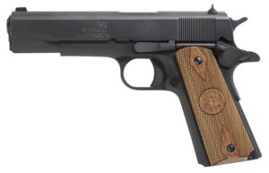 Iver Johnson Arms 1911A1938 1911 A1 38 Super 9+1 5" Black Steel Barrel, Matte Blued Serrated Steel Slide & Frame with Beavertail, Double Diamond