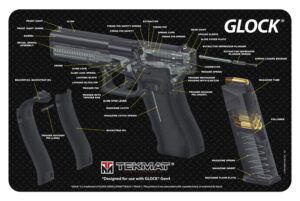 TekMat TEKR17GLOCKCA Cleaning Mat Multi-Color Rubber 11"x17" Glock 3D Cutaway
