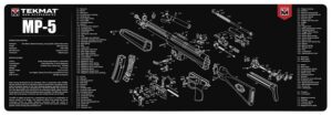 TekMat TEKR36HKMP5 MP5 Cleaning Mat Black/White Rubber 12"x36" HK MP5 Parts Diagram