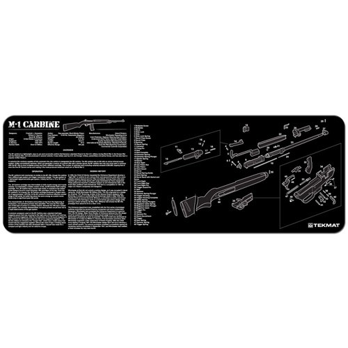 TekMat TEKR36M1CARB M1 Carbine Cleaning Mat Black/White Rubber 12"x36" M1 Carbine Parts Diagram - Image 2