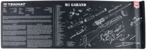 TekMat TEKR36M1GARANDBK M1 Garand Cleaning Mat Black/White Rubber 12"x36" M1 Garand Parts Diagram