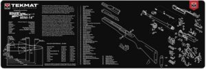 TekMat TEKR36MINI14 Ruger Mini-14 Cleaning Mat Black/White Rubber 12"x36" Ruger Mini-14 Parts Diagram