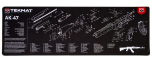 TekMat TEKR44AK47 AK-47 Ultra 44 Cleaning Mat Black/White Rubber 15"x44" AK-47 Parts Diagram