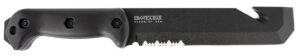 Ka-Bar BK3 Becker Tac Tool 7" Fixed Chisel with Wire Cutter Part Serrated Black 1095 Cro-Van Blade, Black Ultramid Handle, Includes Sheath