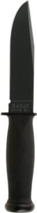 Ka-Bar 2221 Mark I 5.13" Fixed Clip Point Plain Black 1095 Cro-Van Blade, Black Kraton G Handle, Includes Sheath