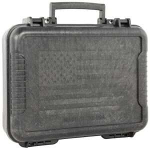 Outdoor Connection 10017 Molded Pistol Case 11" Long Black with US Flag Polypropylene