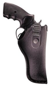 Uncle Mike's 21028 GunMate Hip Holster OWB Size 28 Black Tri-Laminate Belt Loop Fits Medium Frame Revolver Fits 4" Barrel Right Hand