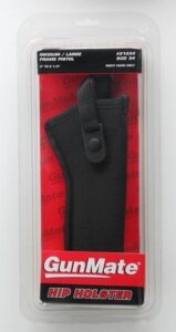 Uncle Mike's 21034 GunMate Hip Holster OWB Size 34 Black Tri-Laminate Belt Loop Fits Med/Large Revolver Fits 4-6.50" Barrel Right Hand