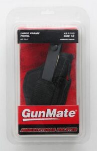 Uncle Mike's 21110 GunMate Hip Holster IWB Size 10 Black Tri-Laminate Belt Clip/Belt Loop Fits Large Frame Pistol Fits 4" Barrel Belt 2" Wide