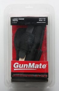 Uncle Mike's 21112 GunMate Hip Holster IWB Size 12 Black Tri-Laminate Belt Clip/Belt Loop Compatible with Glock Fits 4-5" Barrel Belt 2" Wide