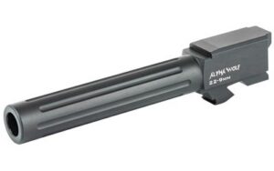 Alphawolf Conversion Barrels for Glock~ Alpha Wolf Barrel Conversn. M22/M31 to 9MM Non-Thread Ss Black