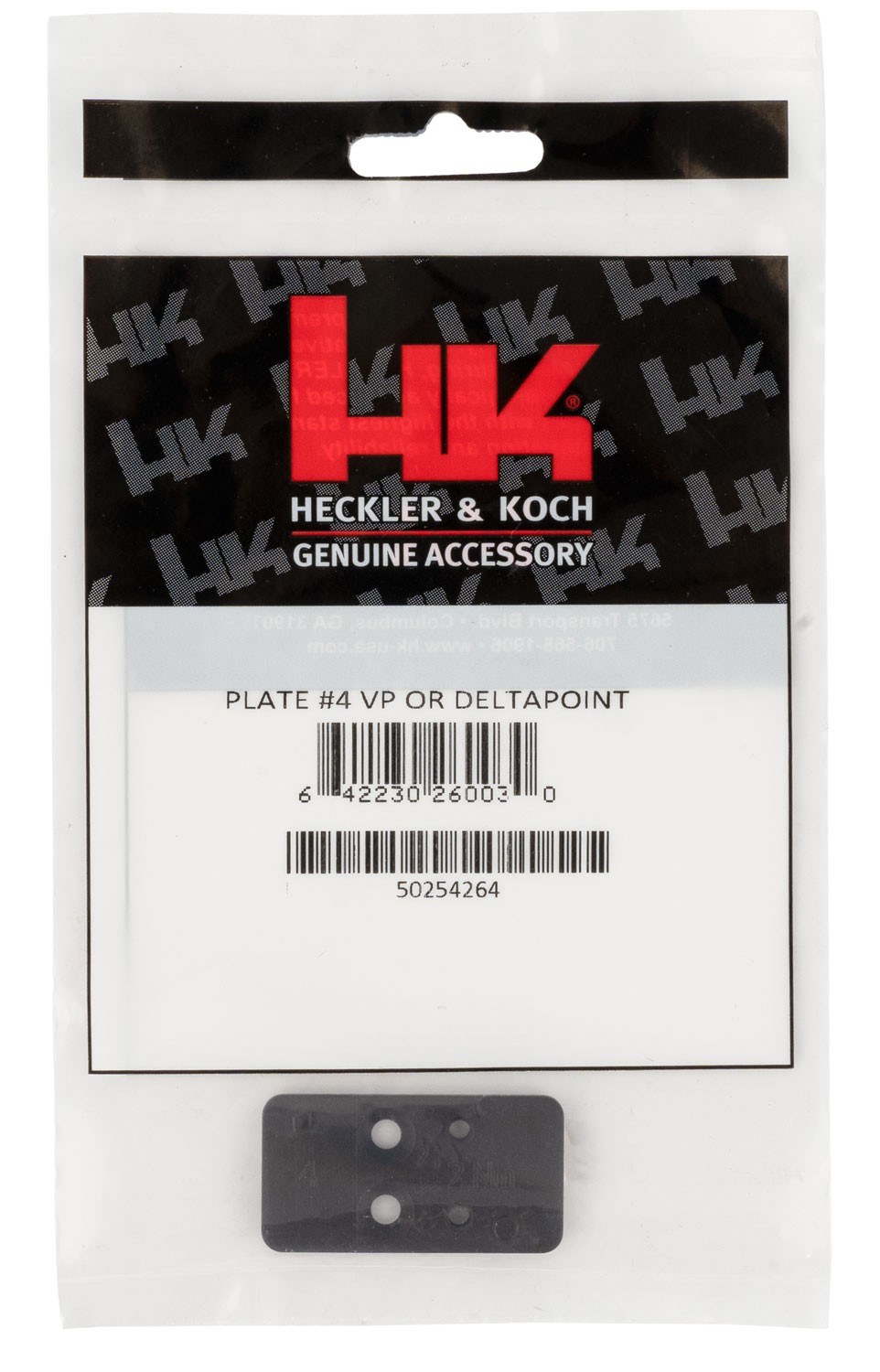 Heckler & Koch HK 50254264 Optic Plate #4 Black Steel, Fits HK VP9 or Leupold DeltaPoint Pattern Footprint Mount - Image 2