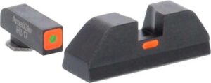 Green Tritium Outline Orange Square (non Tritium) REAR for Glock Gen 5