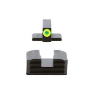 Green Tritium LumiGreen Outline FRONT Black Serrated REAR Hellcat OSP