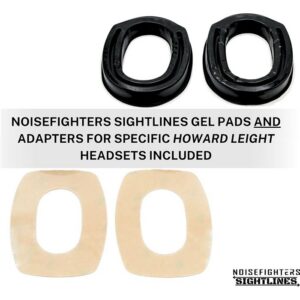 Sightlines Gel Ear Pad Adapter Plates Sightlines Adapter Plates for Hl Impact Sports Black