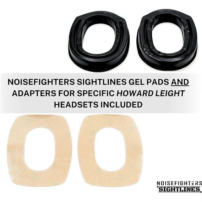 Sightlines Gel Ear Pad Adapter Plates Sightlines Adapter Plates for Hl Impact Sports Black